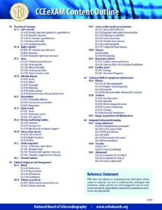 CCEeXAM® Examination Content Outline