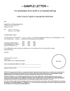 2023 REASCE® Sample Letter Hospital Setting