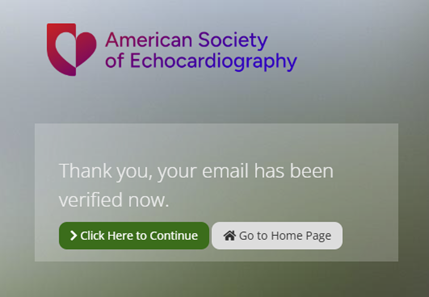 Verification confirmation