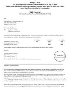 ASCeXAM® Sample Letter (Hospital Setting)