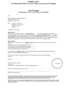 ASCeXAM® Sample Letter – Supervised Training